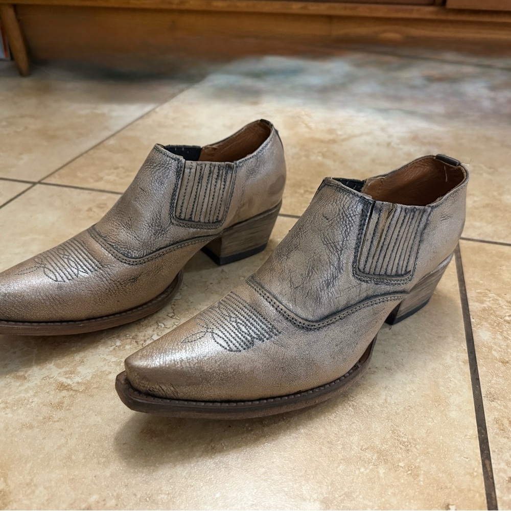 Freebird by Steven Metallic Ankle Booties